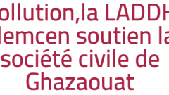 Pollution,la LADDH Tlemcen soutien la société civile de Ghazaouat