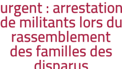urgent : arrestation de militants lors du rassemblement des familles des disparus